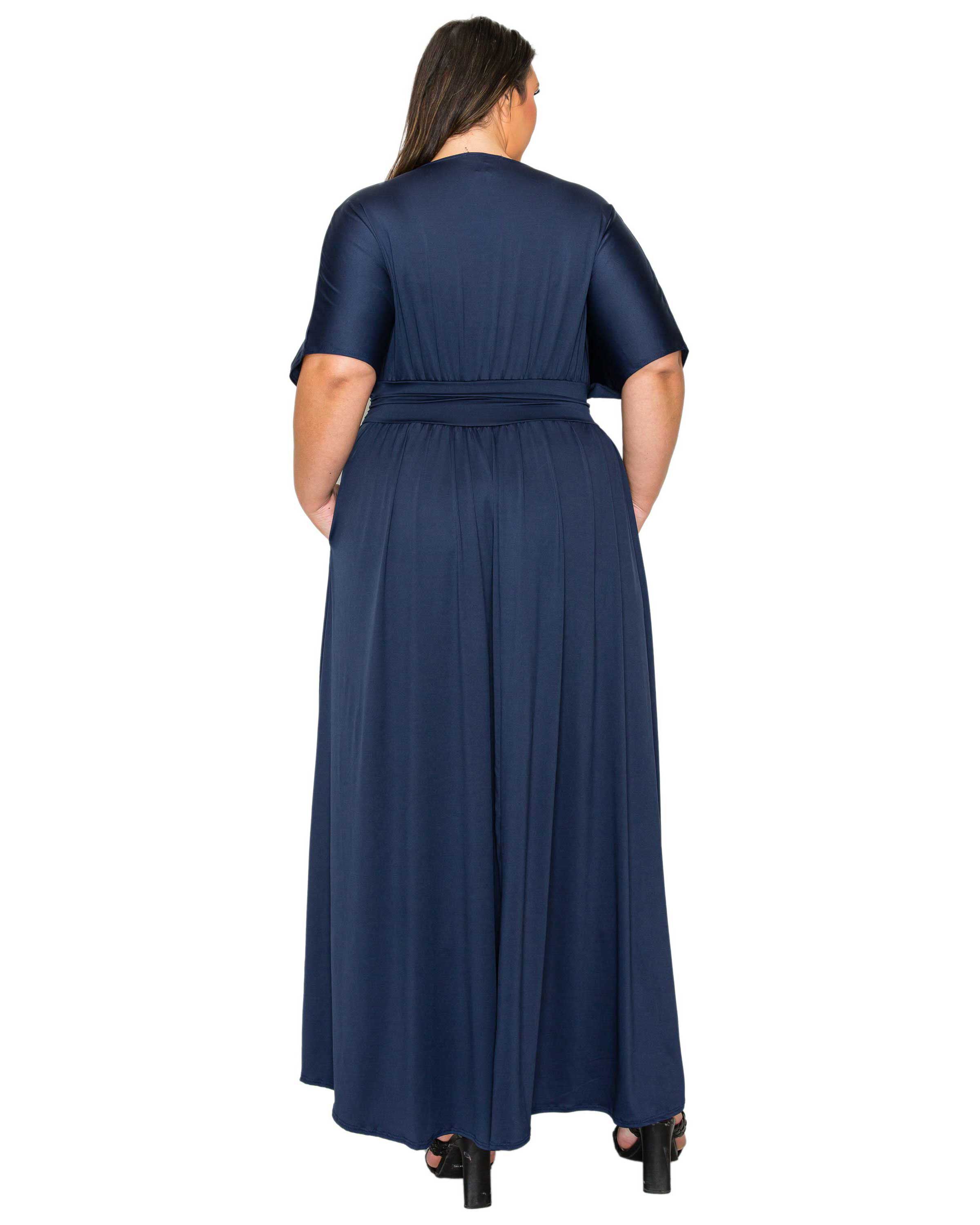 Raffi Pocket Empire Waist Maxi Dress, Navy / Navy, alternate image number 2