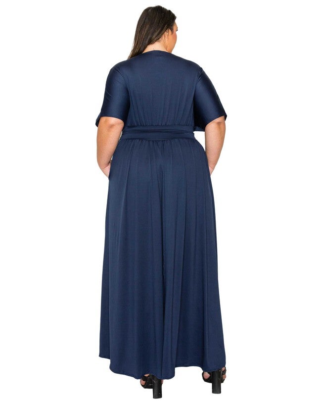 Raffi Pocket Empire Waist Maxi Dress, Navy / Navy, alternate image number 2