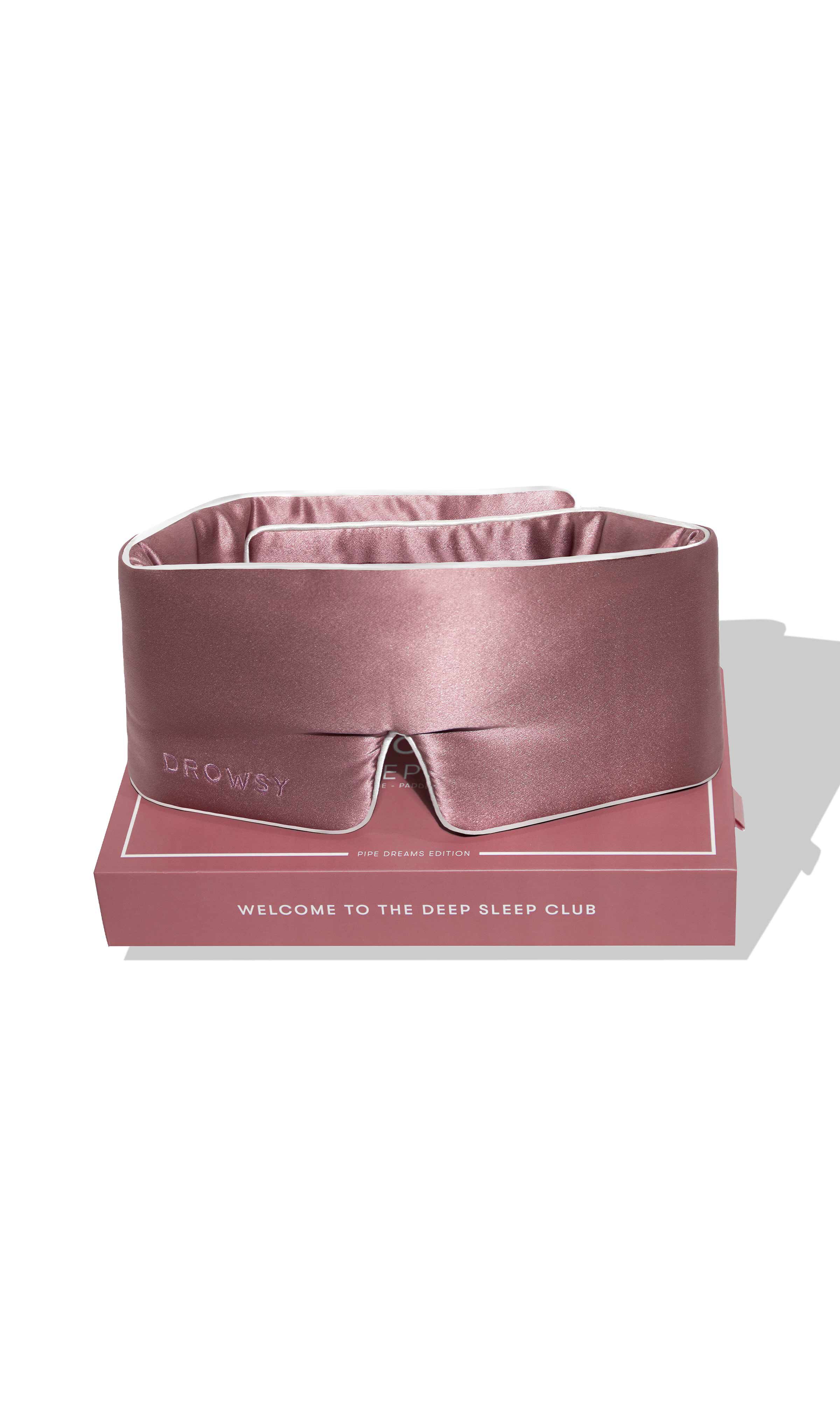 Pipe Dreams Silk Sleep Mask, Damask Rose / Pink, hi-res image number 0