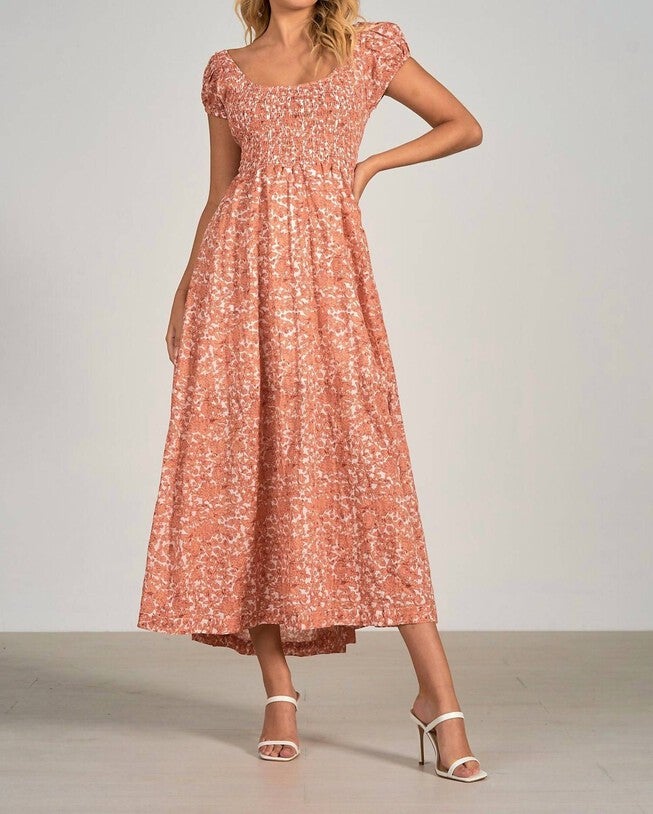 MAXI DRESS IN SALMON, Salmon / Pink, hi-res image number 0