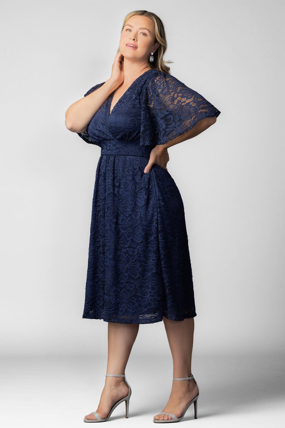 Fable Lace Cocktail Dress, Nocturnal Navy / Navy, alternate image number 3