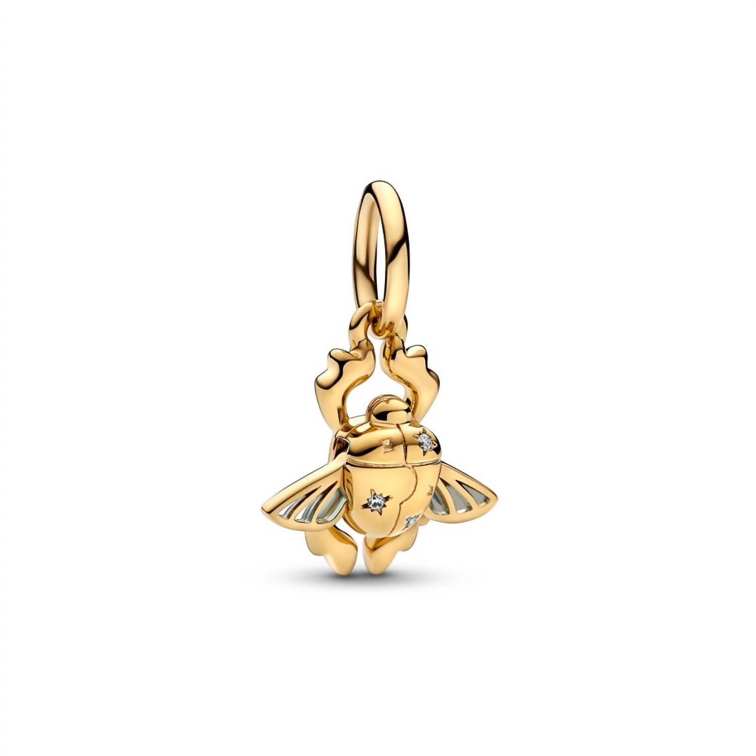 DISNEY ALADDIN SCARAB BEETLE DANGLE CHARM IN GOLD, Gold / Gold, hi-res image number 0