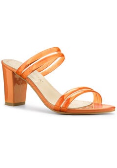 Strappy Slides Mules Block High Heel Sandal