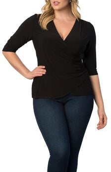 Plus Size V Neck Crop Top