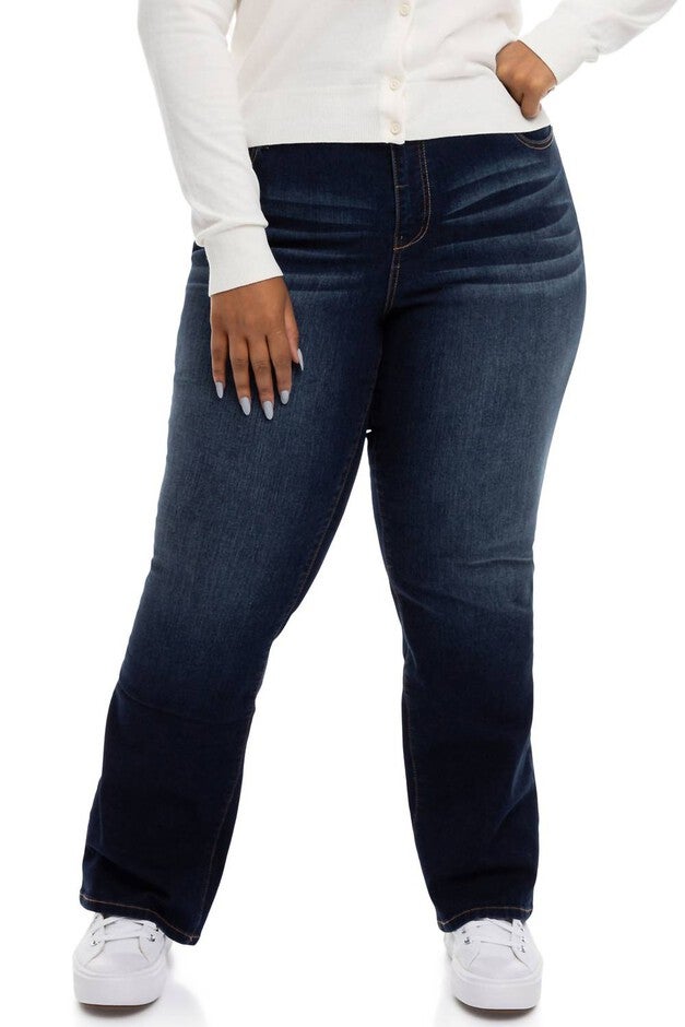 HIGH RISE SLIM BOOT IN LENNOX, Lennox / Dark Wash, hi-res image number 0