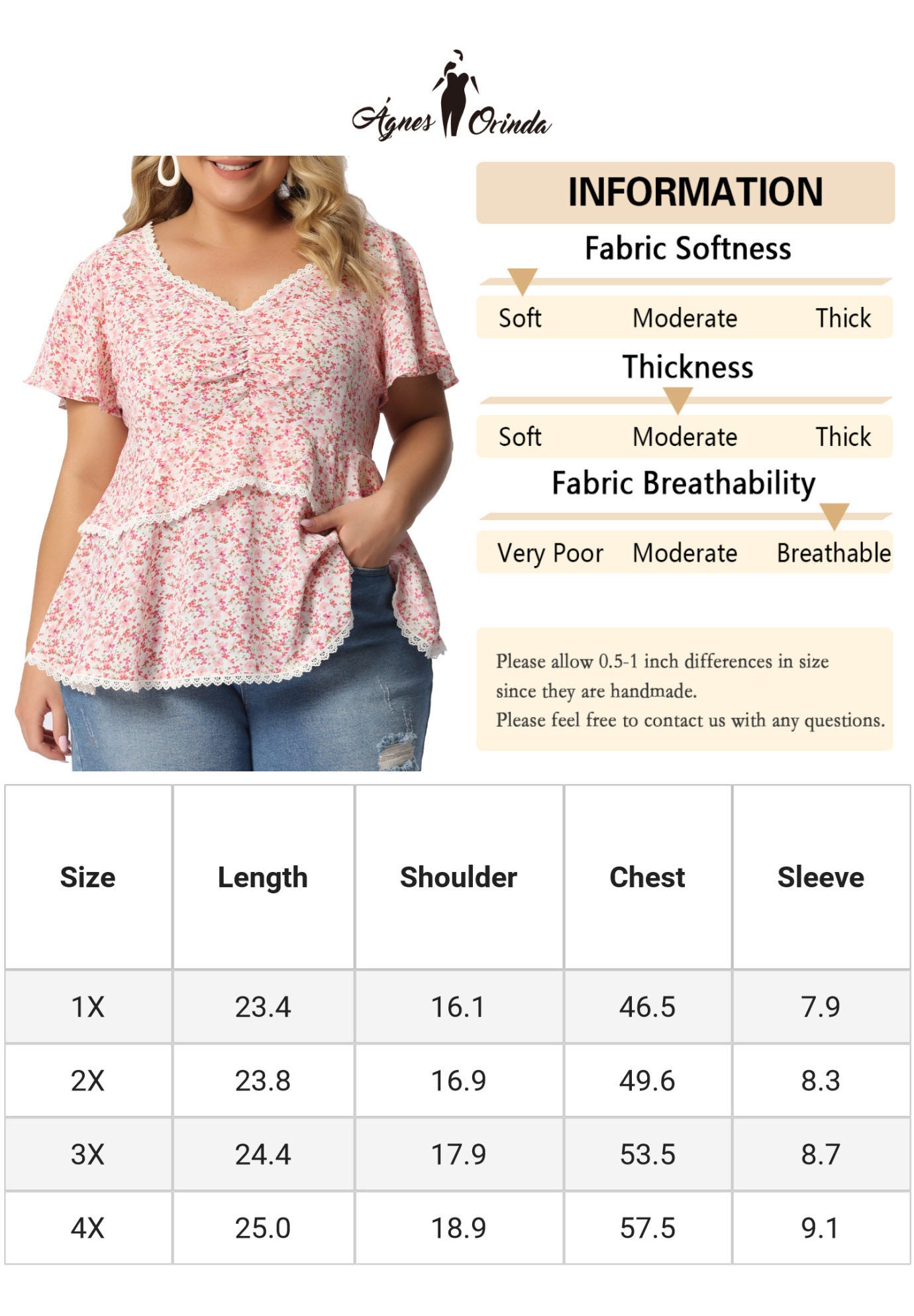 Floral Babydoll Sweetheart Ruffle Short Sleeve Top Tiered Blouse, Pink / Pink, alternate image number 4