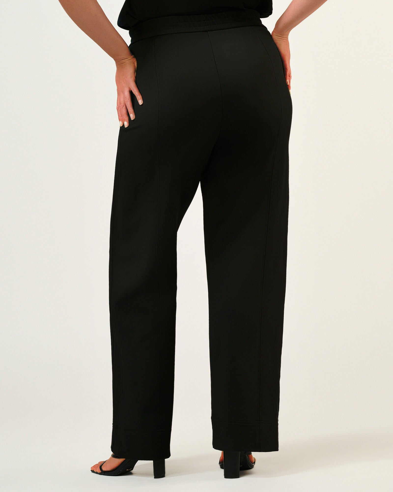 Jolene High Straight Pant, Black / Black, alternate image number 4