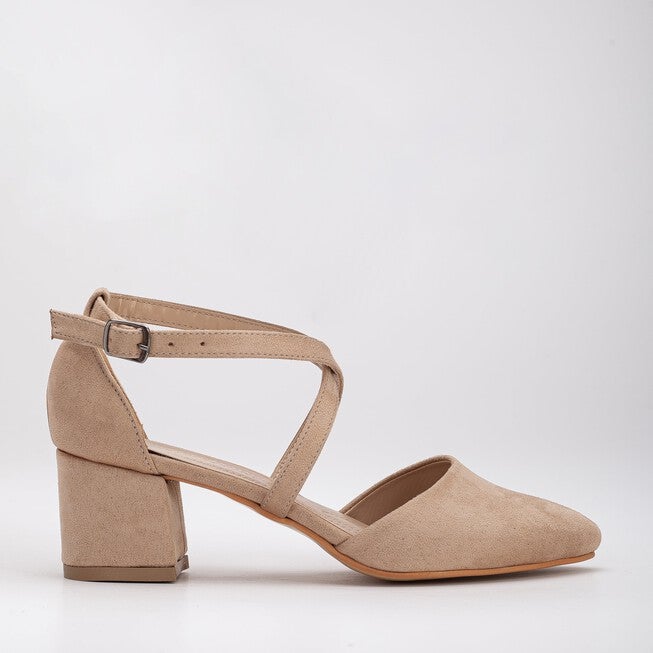 DOLLY - BEIGE SUEDE HEELS, BEIGE / Beige, hi-res image number 0