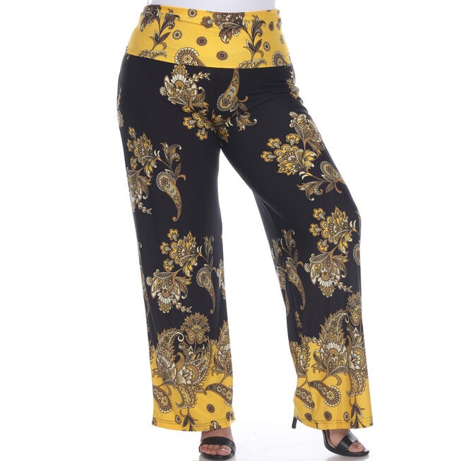 Floral Paisley Printed Palazzo Pants, , alternate image number 8