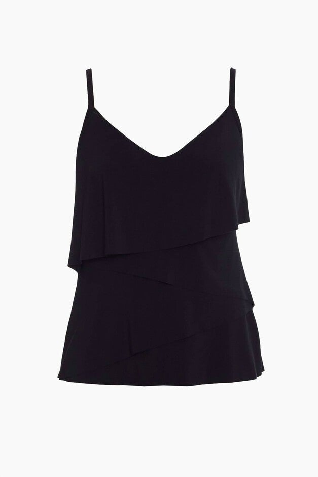 CHLOE LAYERED TANKINI TOP, Black / Black, alternate image number null