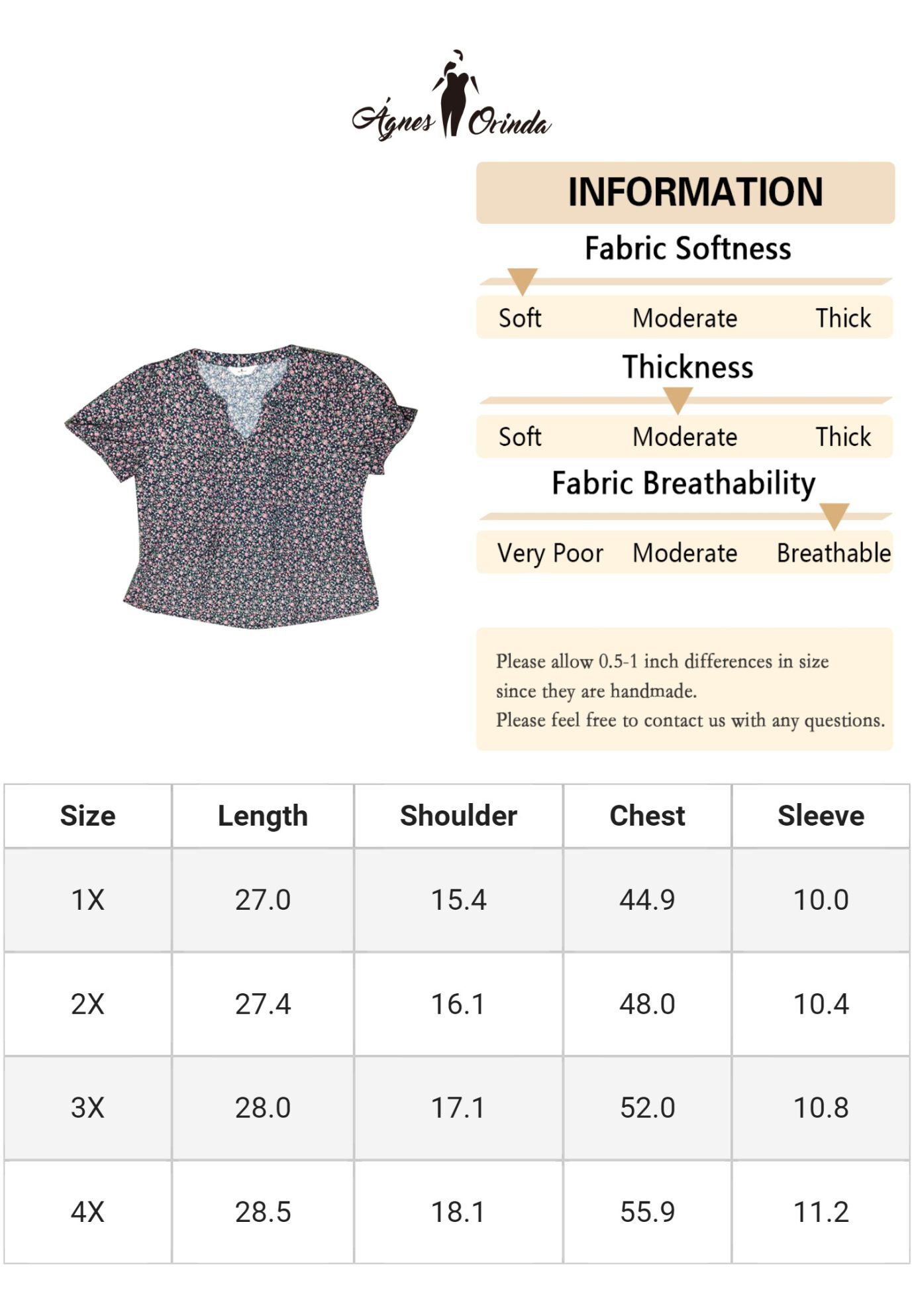 Short Sleeve Pleated T-Shirts Notched V Neck Blouse Floral Top, Navy Blue / Navy, alternate image number 4