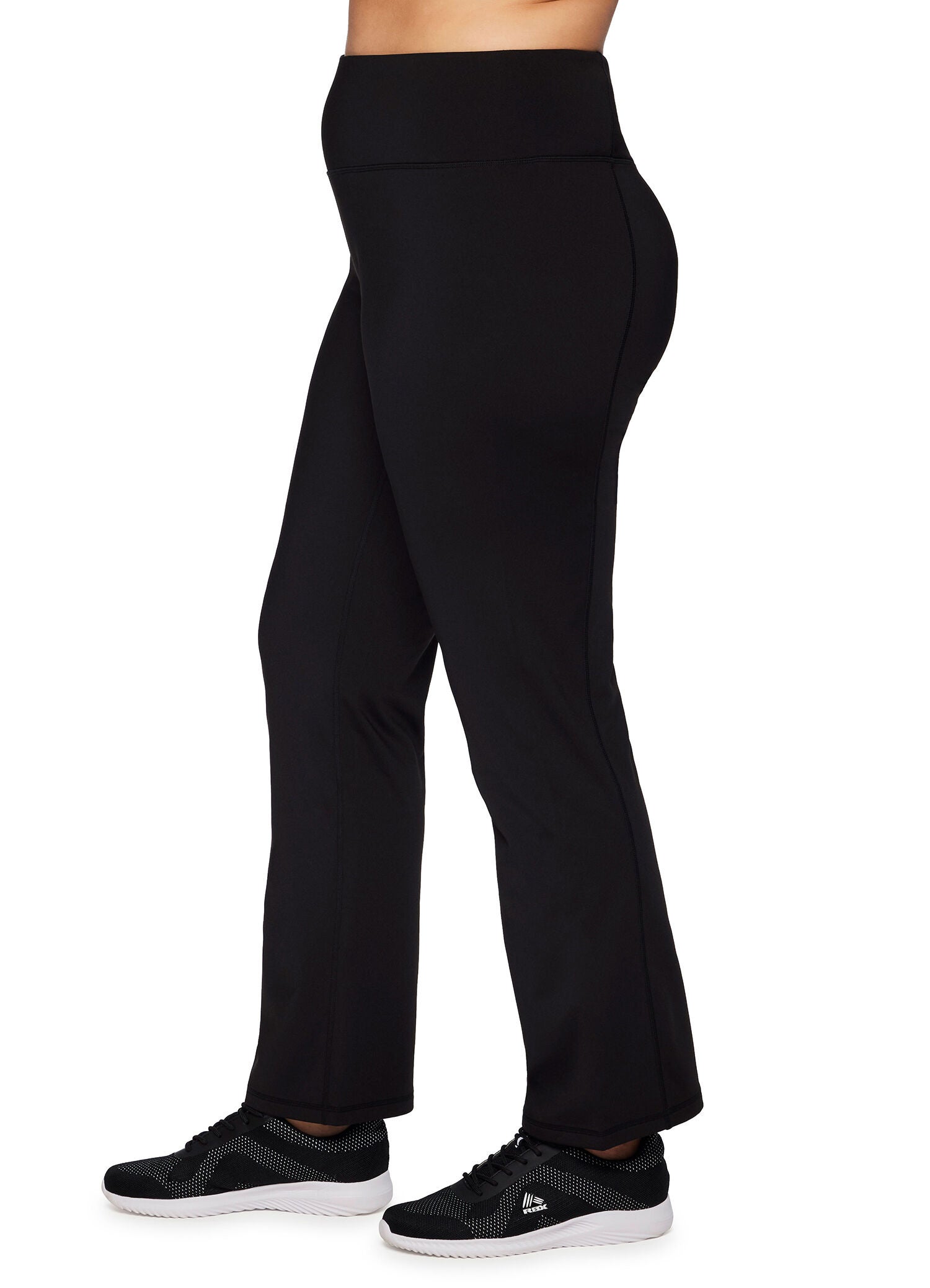 Plus Prime Fleece Slim Bootcut Pant, Black / Black, alternate image number 2