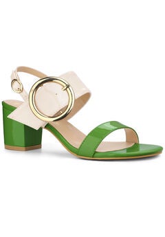 Slingback Block High Heel Sandals