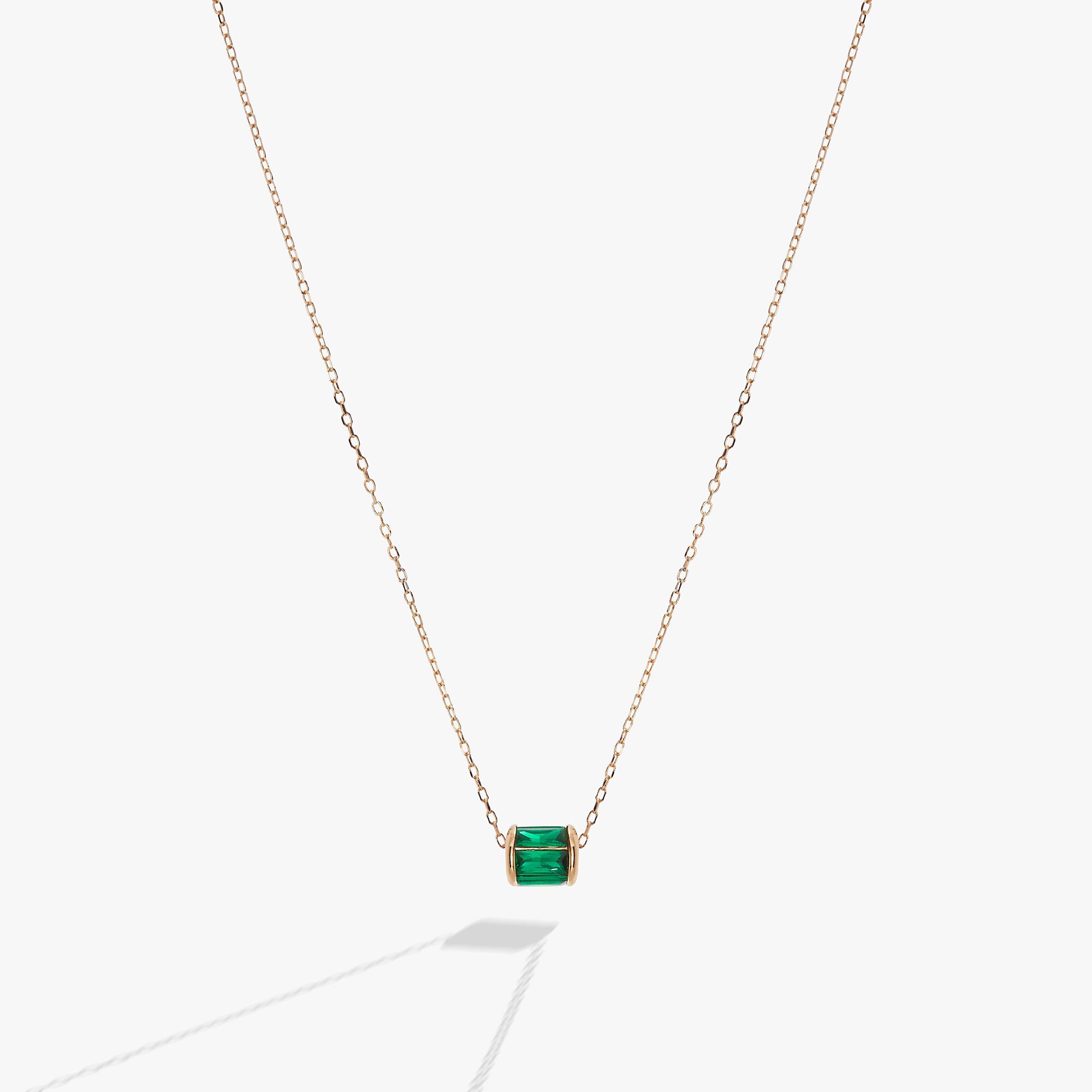 Birthstone Precious Pendant Necklace, Gold  May / Gold, hi-res image number 0