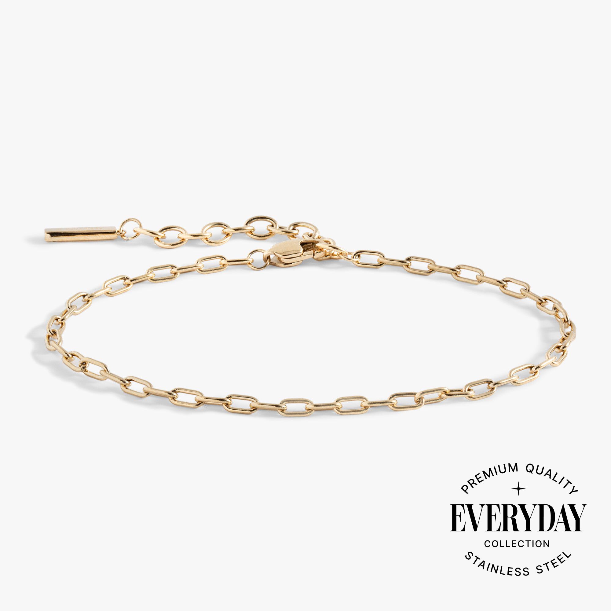 Everyday Paperclip Chain Bracelet, Gold / Gold, hi-res image number 0