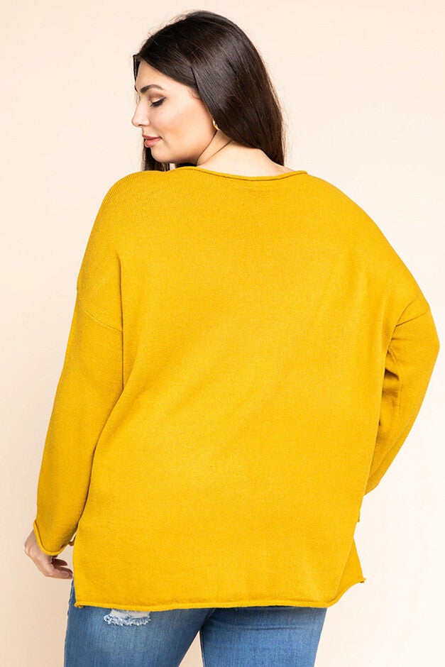 Bonnie 'Hello Beautiful' Embroidered Sweater, Mustard / Mustard, alternate image number null