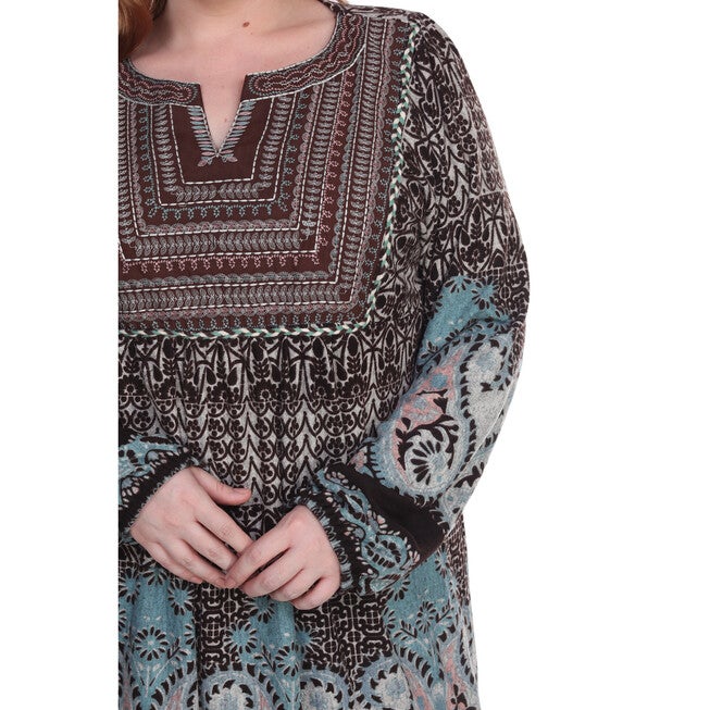 Phebe Embroidered Sweater Dress, , alternate image number null