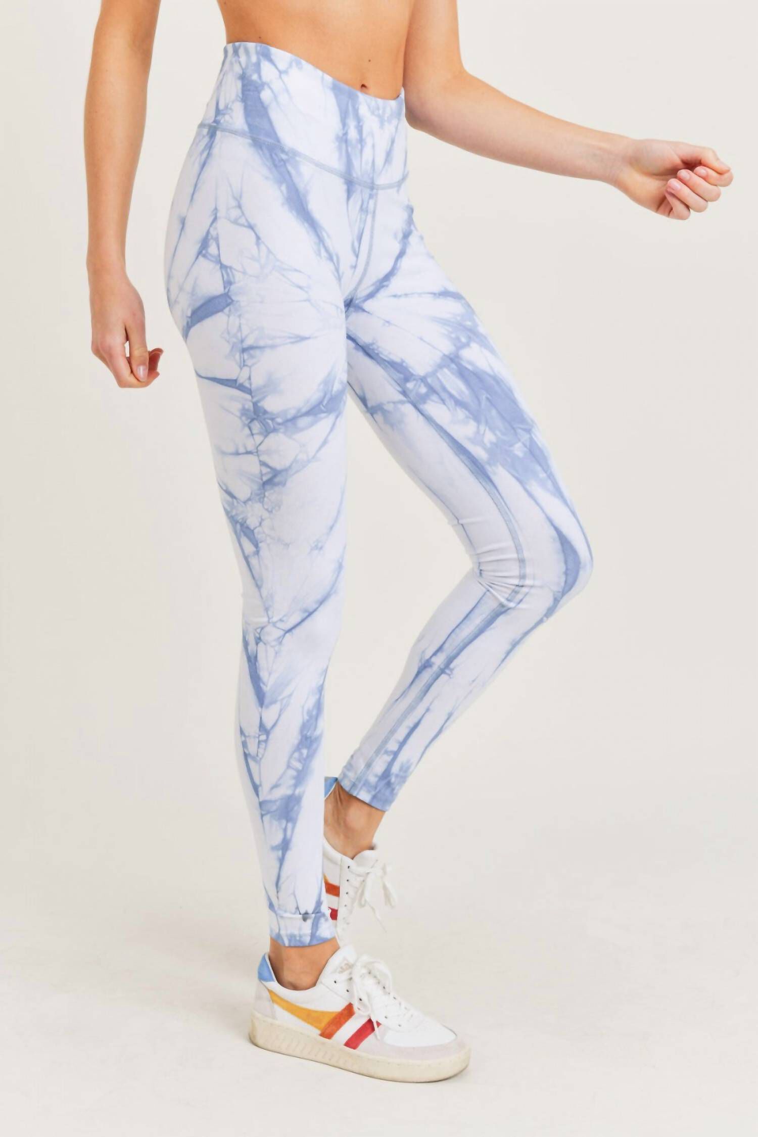 Ocean Vortex-Patterned Legging In Blue Tie Dye, , alternate image number 2