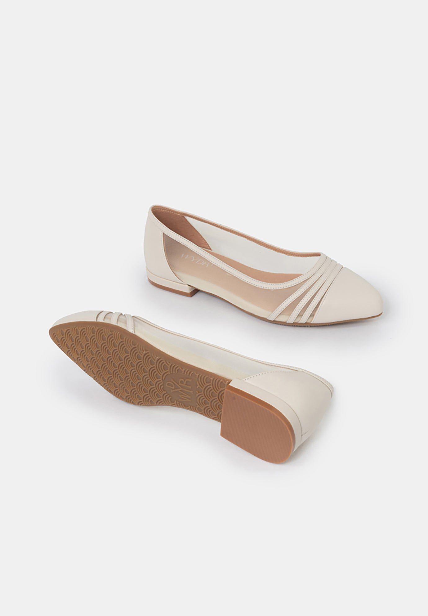 Celeste Ballerina Flats, Dove / Ivory, alternate image number 3