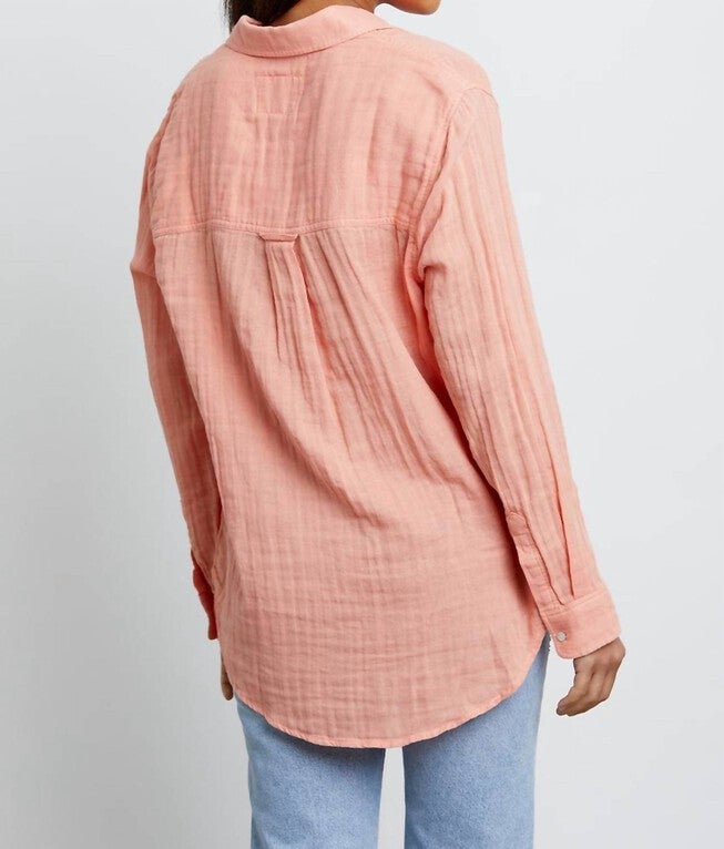 ELLIS SHIRT IN PEACH, Peach / Orange, alternate image number null