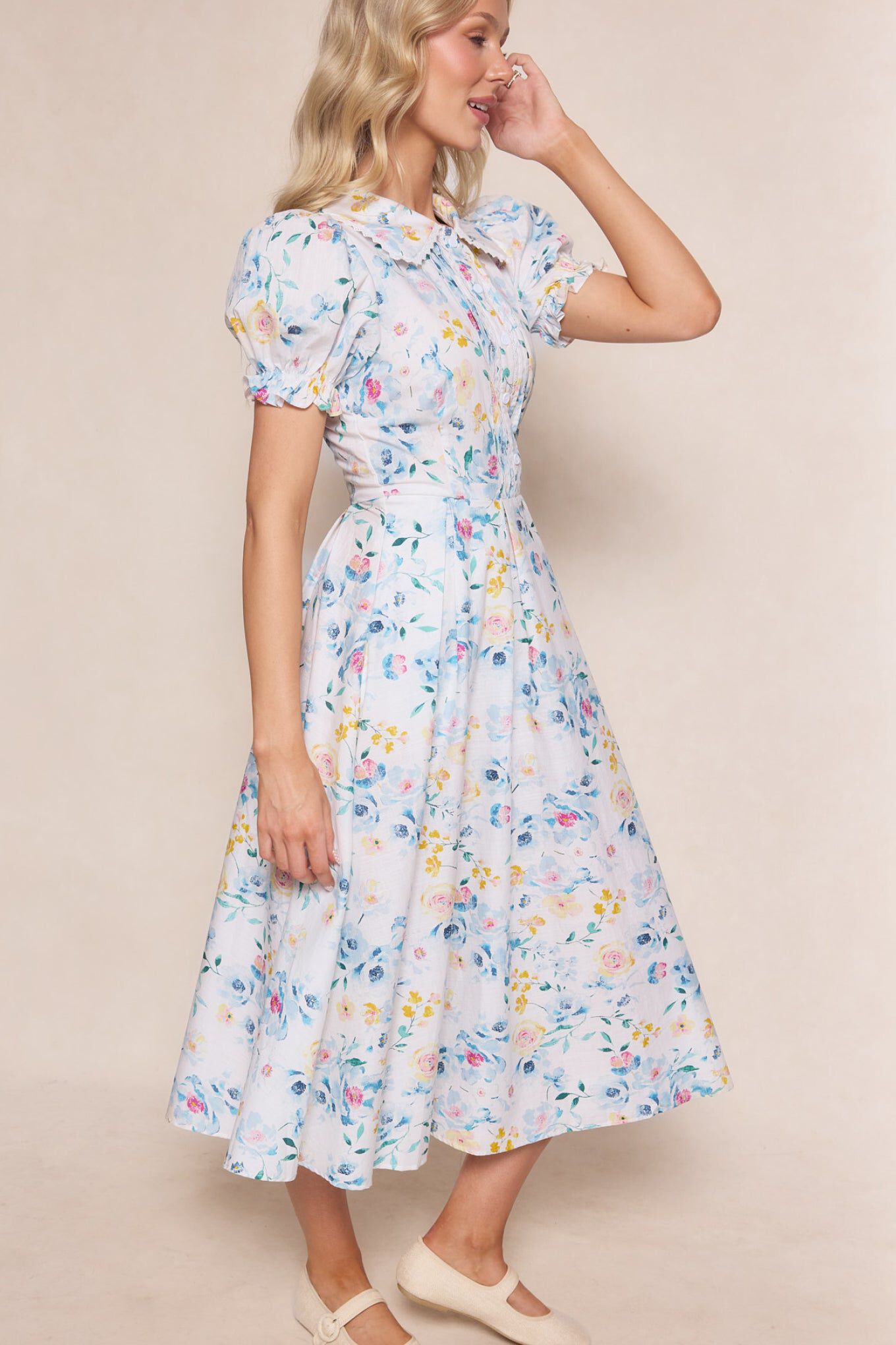 Sophia Dress, Blue Bouquet / multi, alternate image number 2