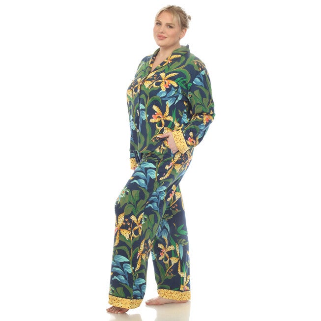 Two Piece Wildflower Print Pajama Set, , alternate image number null