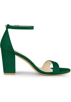 Buckle Ankle Strap High Chunky Heels Sandals