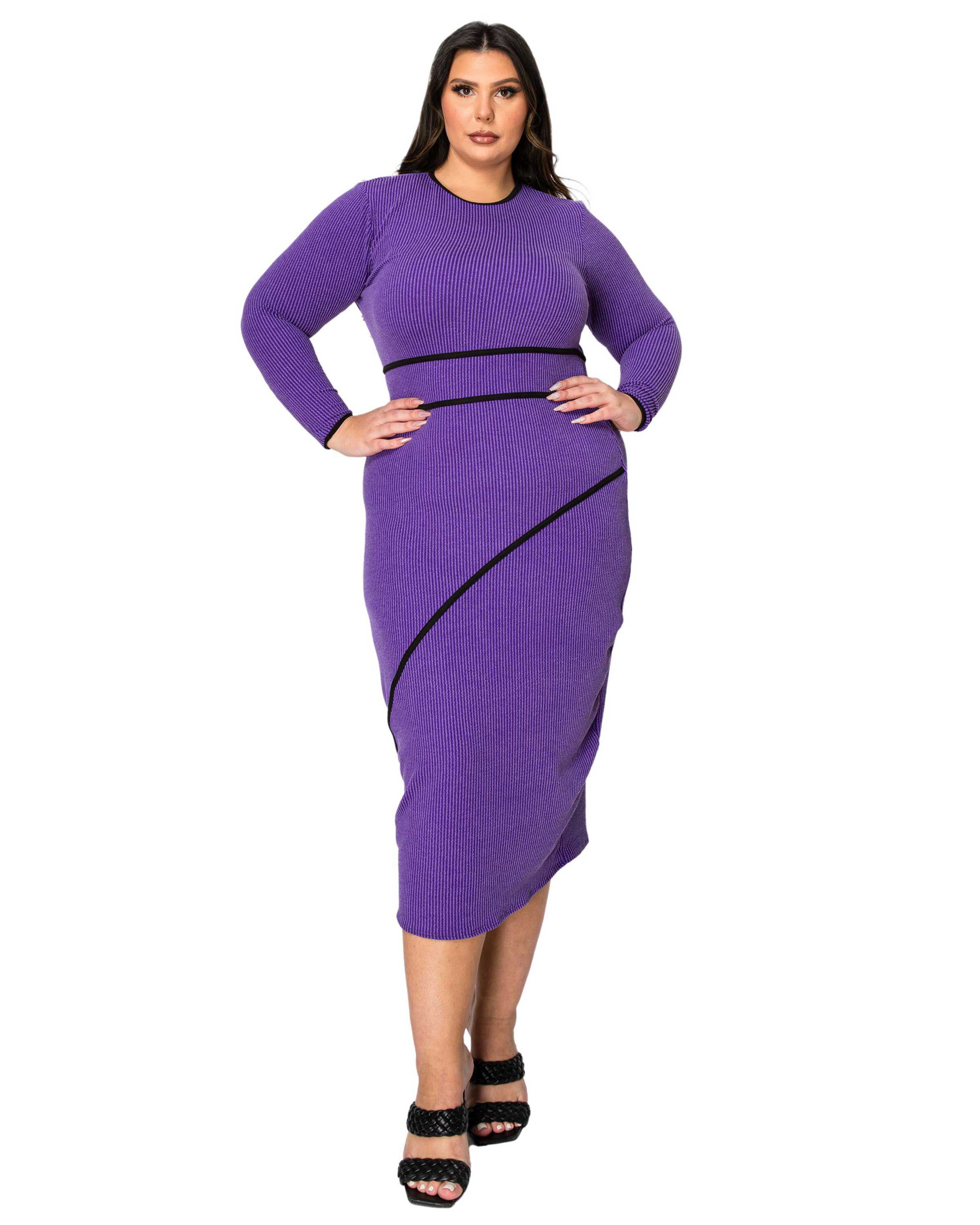 ELORA SWEATER DRESS, Purple / Purple, hi-res image number 0