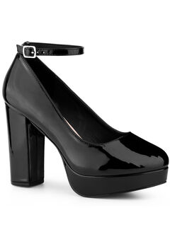 Ankle Strap Platform Chunky Heel Mary Jane Pumps