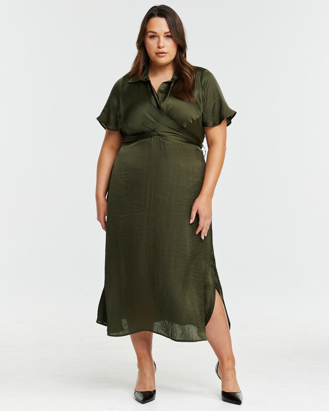 Oasis Dress, Olive / Olive Green, hi-res image number 0
