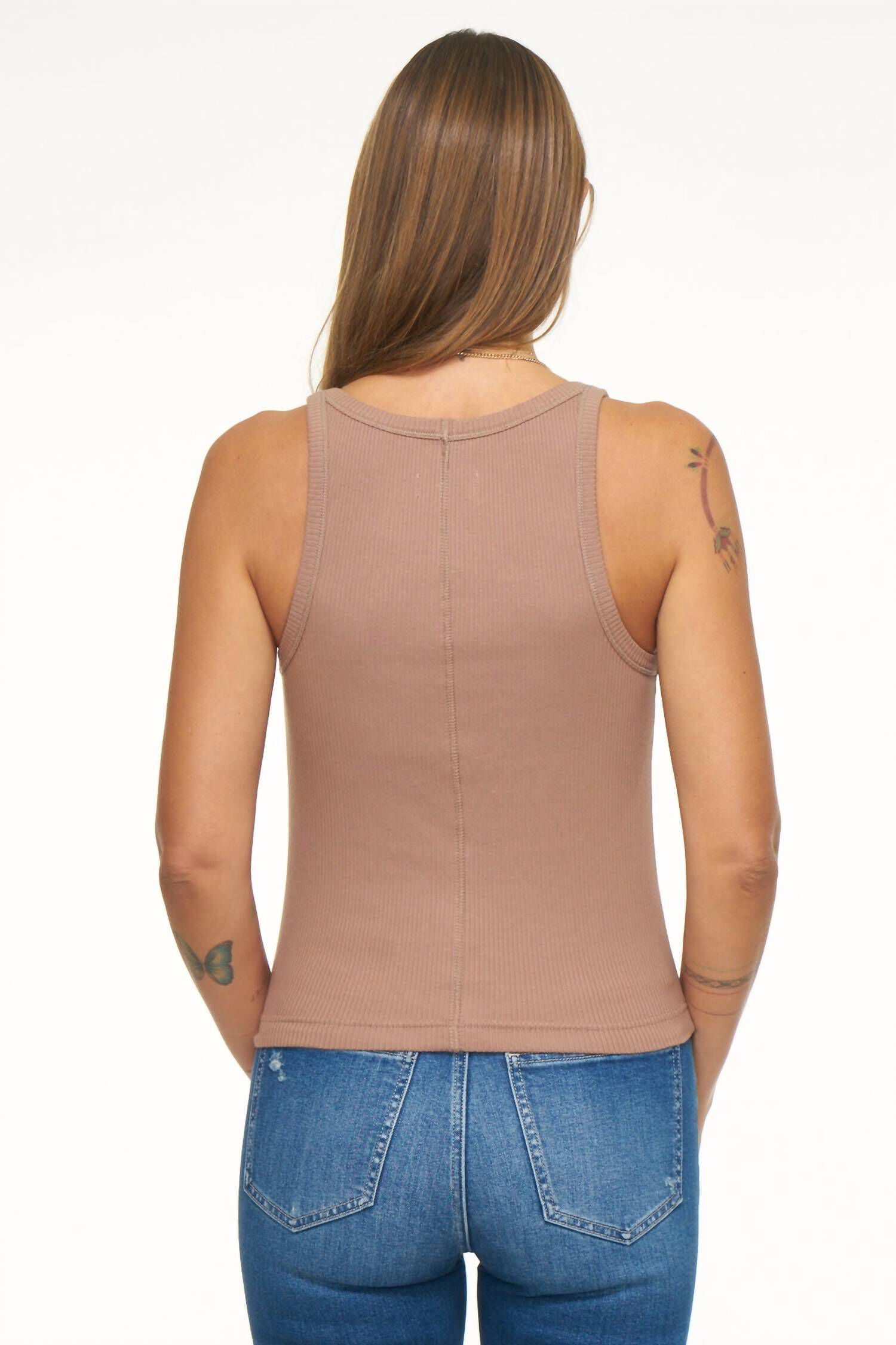 ALDEN TANK TOP IN MUSHROOM, Mushroom / Beige, alternate image number 2