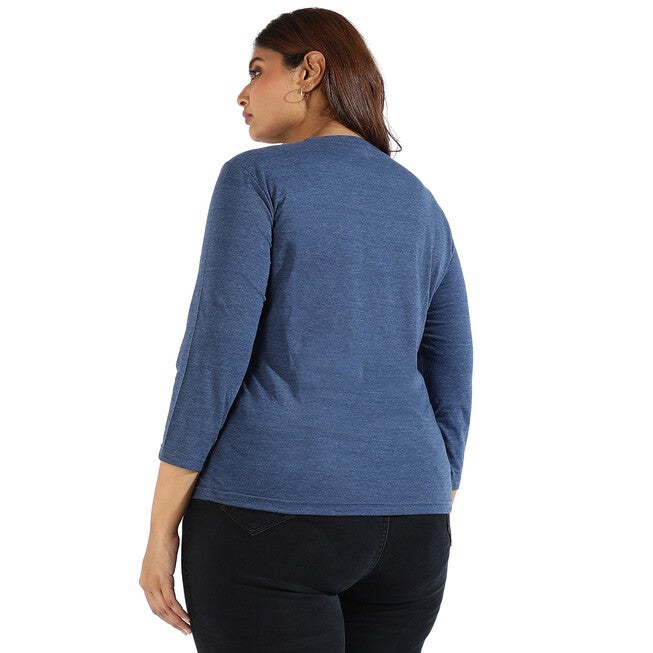 Navy Round Neck Tee, Navy / Navy, alternate image number null