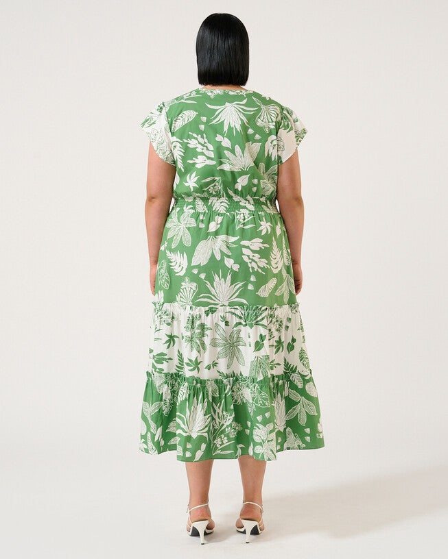 AMAZONIA DRESS, Print / Kelly Green, alternate image number 4
