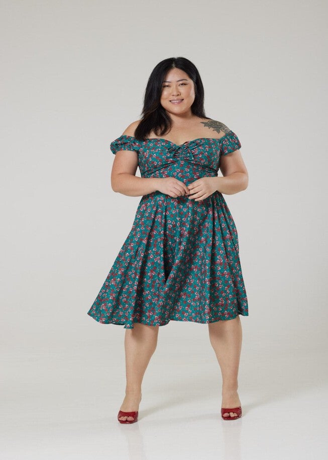 Sophia Dress, Hunter Green / Hunter Green, hi-res image number 0