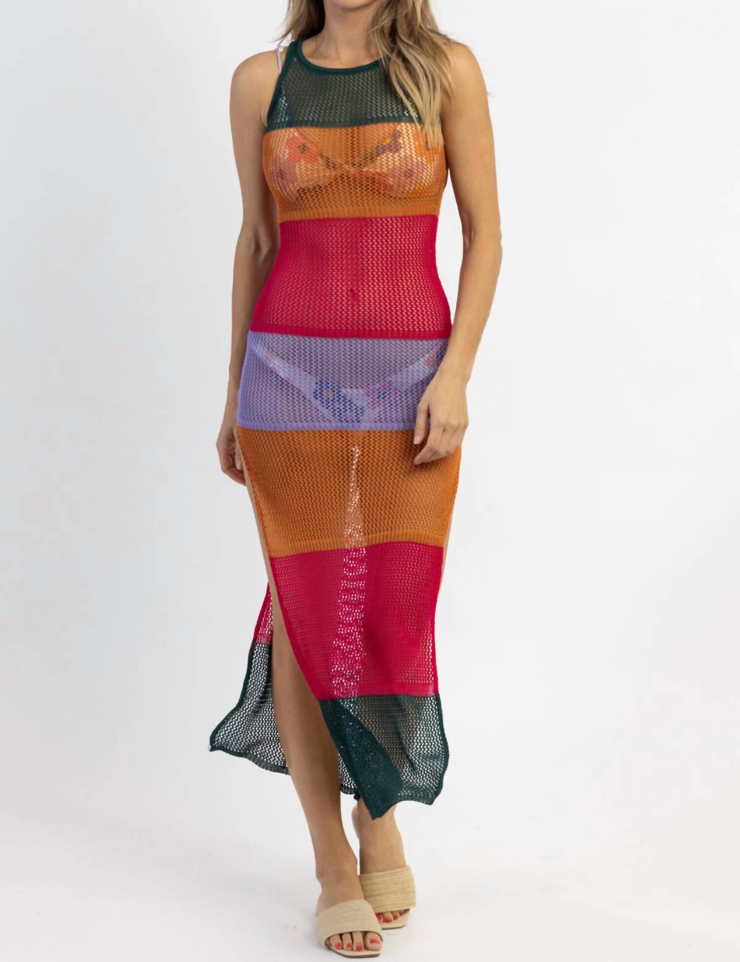 CROCHET COVERUP, Sublime Multicolor / Light Green, alternate image number 2