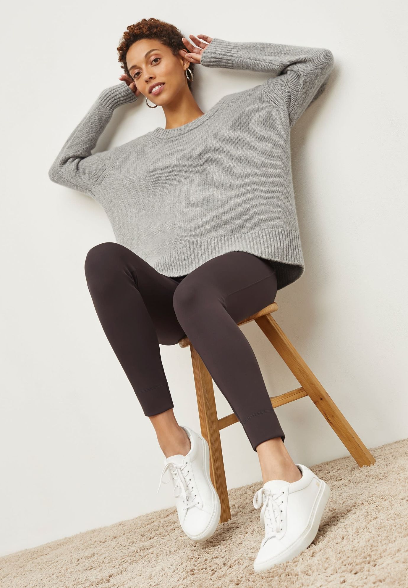 Harrington Legging - Light Scuba, Haze / Brown, alternate image number 5