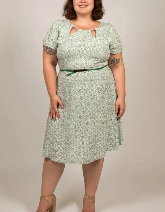 Celeste Dress Belt Include Cut-Out Detail, Green / Light Green, hi-res image number 0