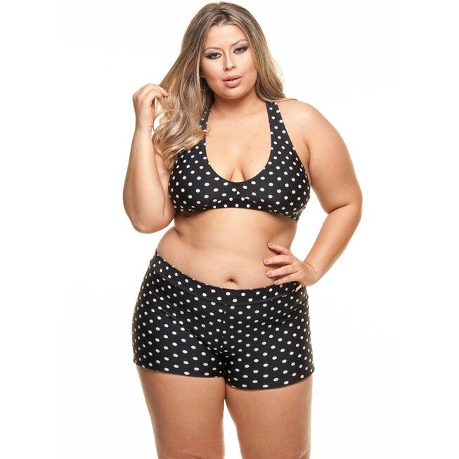 Belted Shorts, Black White Dot / Black, hi-res image number null