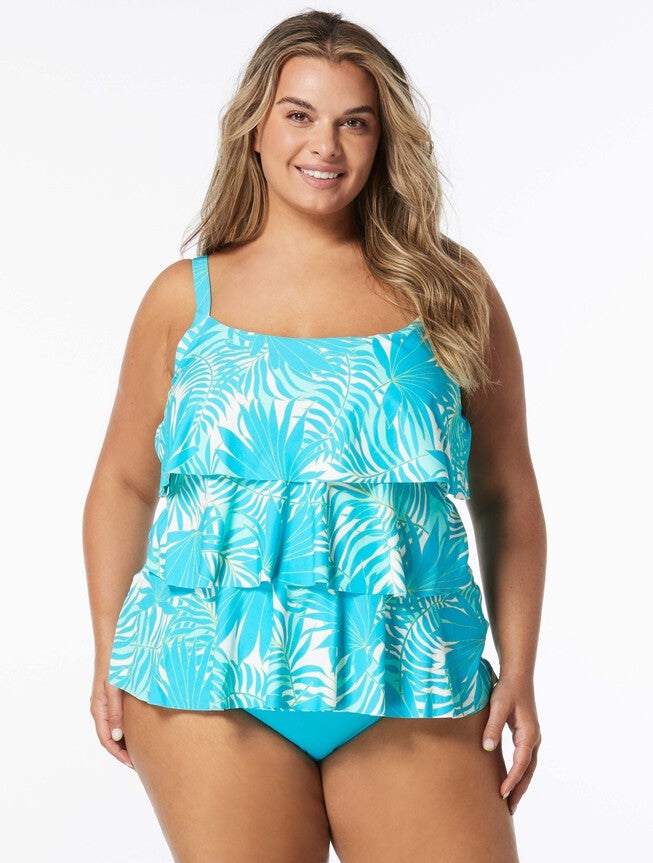 Jane Ruffle Tankini, SEA BLUE / Aqua, hi-res image number 0