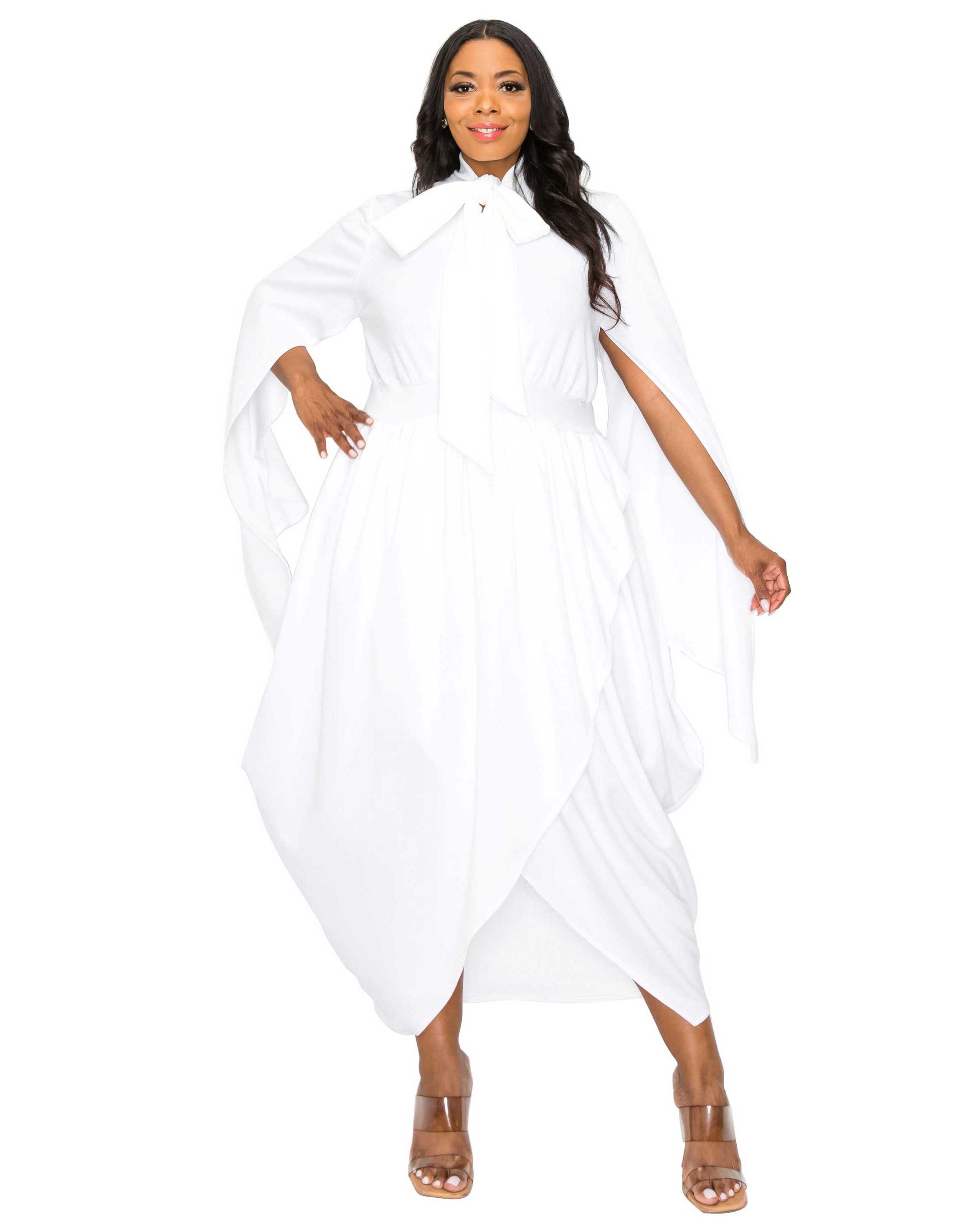 TINA TULIP HEM POCKET DRESS, Ivory / Ivory, hi-res image number 0