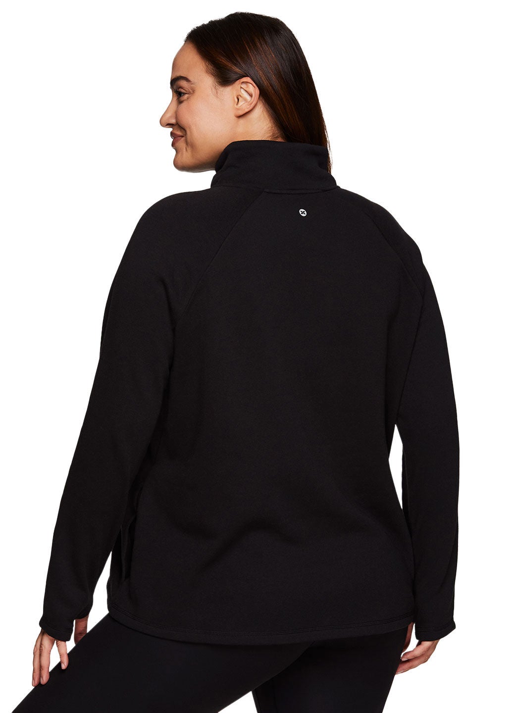 Prime Ready To Roll Fleece Zip Mock Neck Pullover, Black / Black, alternate image number 1