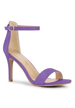 Suede Ankle Strap High Stiletto Heels Sandals