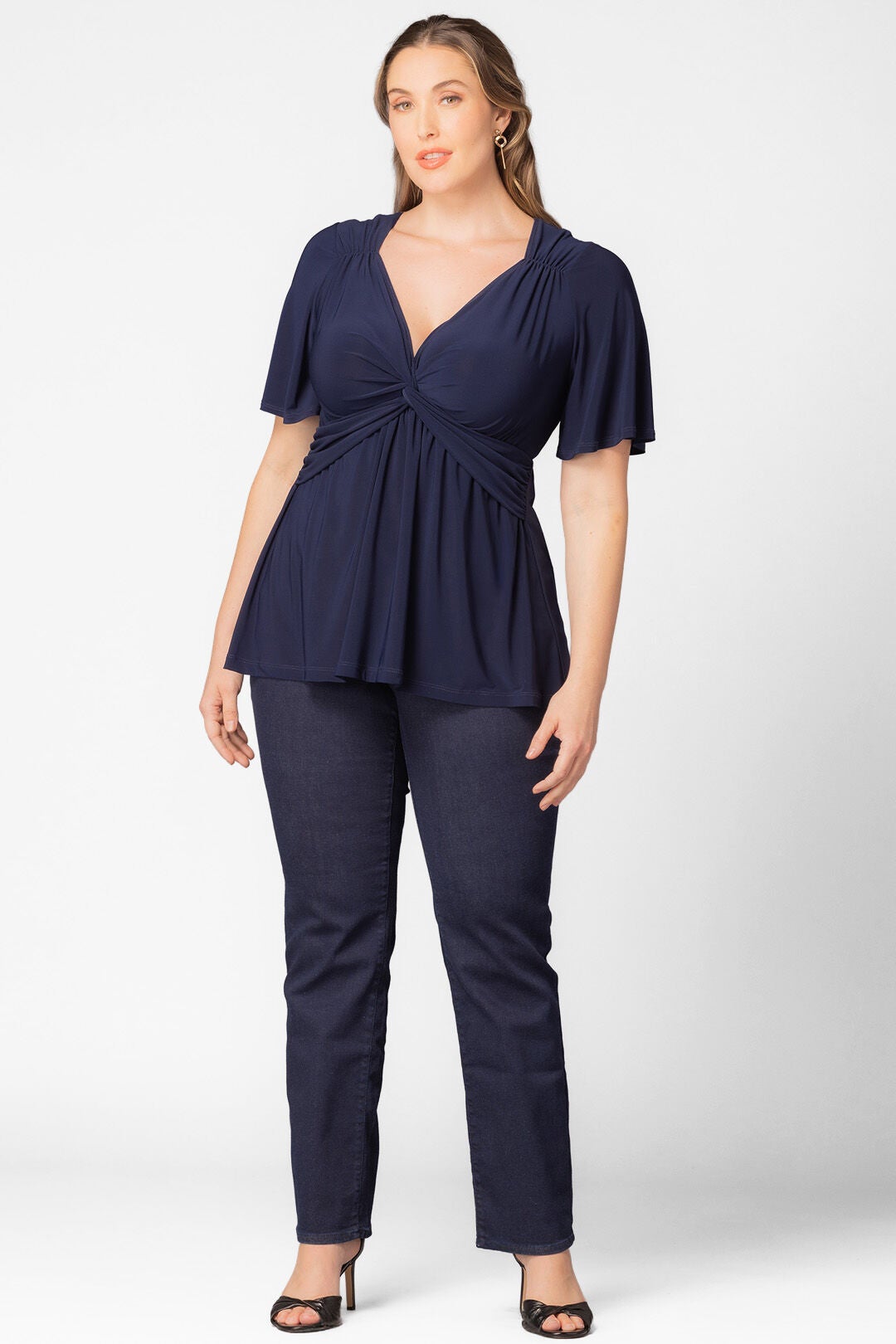 Abby Twist Front Top, Nouveau Navy / Navy, hi-res image number 0
