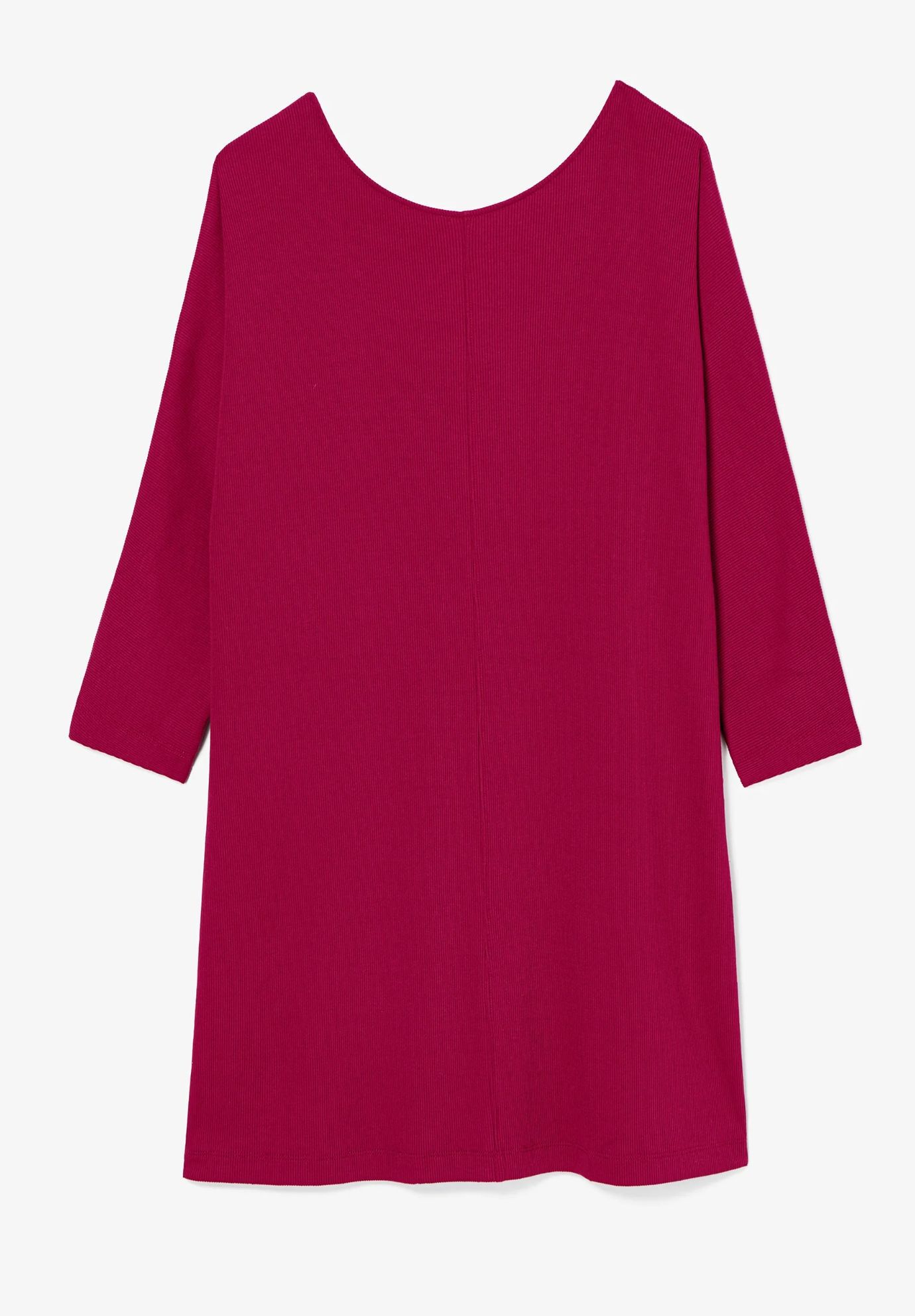 Ivana Toss-On Dress - Plush Pima, Dark Fuchsia / Deep Fuchsia, alternate image number 4