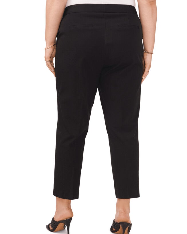 Front Zip Slim Leg Bi-Stretch Twill Pant, RICH BLACK / Black, alternate image number 1
