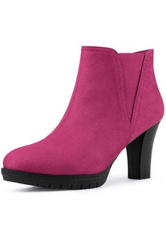 ROUND TOE CHELSEA ANKLE BOOTS