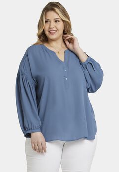 Blue Floral Blouse