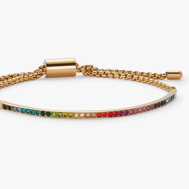 Rainbow Ombre Pave Bolo, Gold / Gold, hi-res image number 0