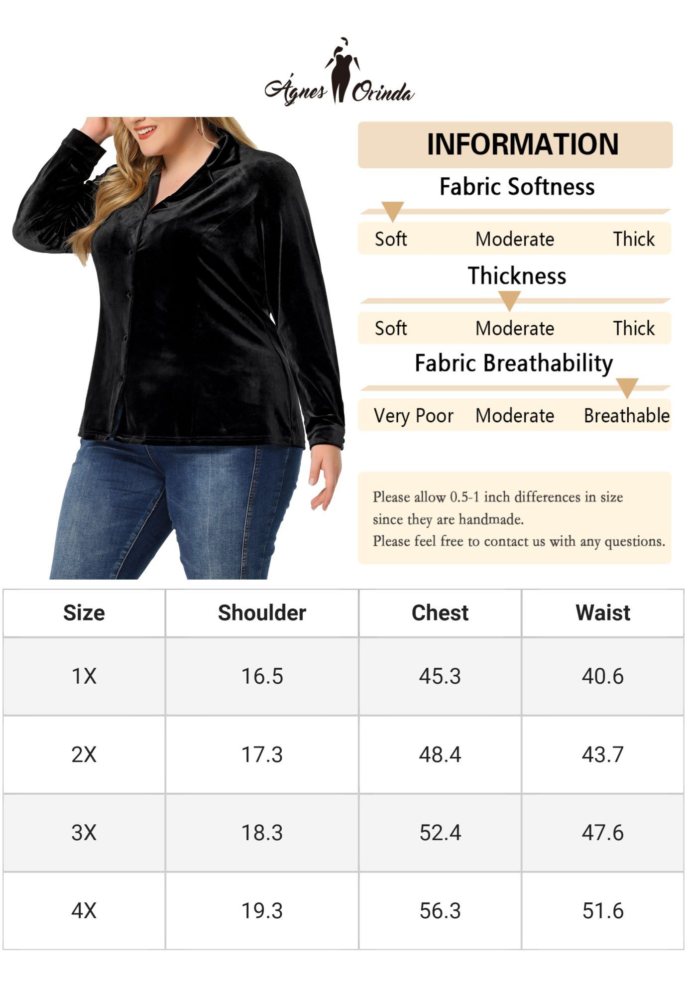 Velvet Lapel Long Sleeve Button Down Shirt, Black / Black, alternate image number 4