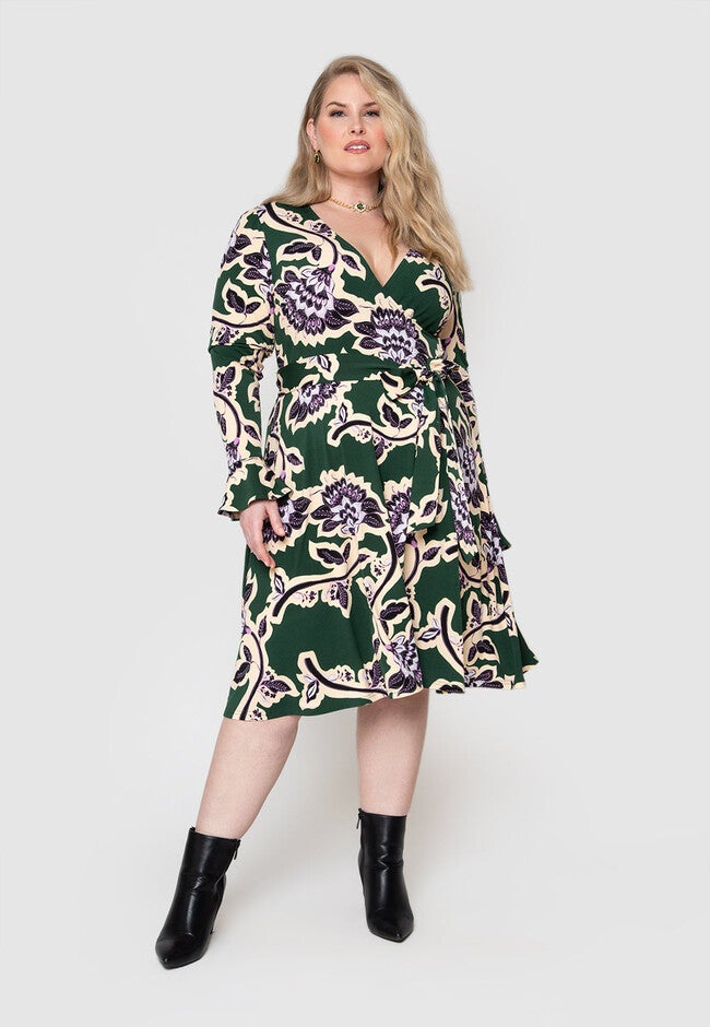 Rosalia Dress, Forest Green / Forest Green, hi-res image number null
